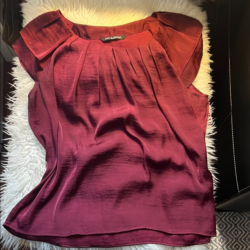 Zac & Rachel Burgundy Women's Blouse